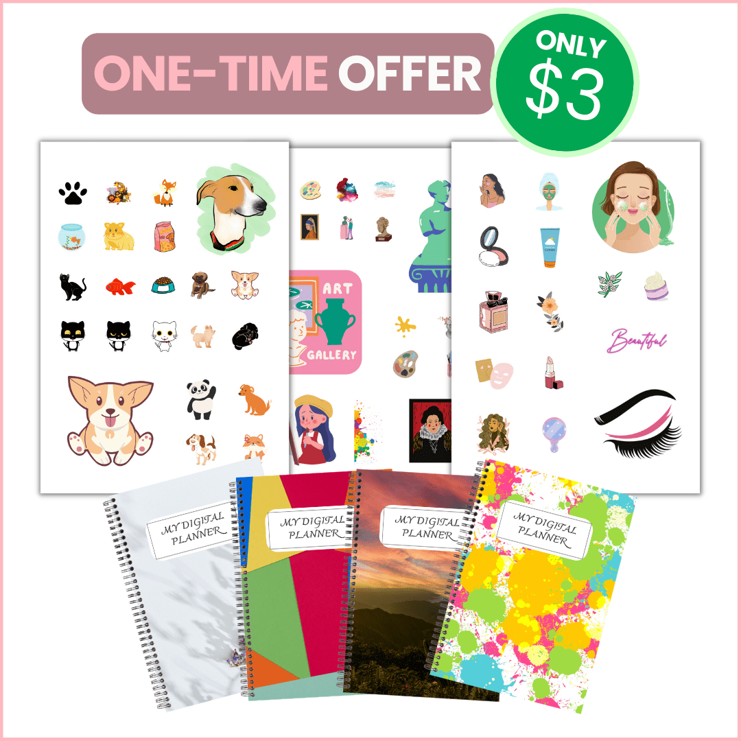 1,200 Exclusive Stickers💖 & 20 Premium Covers✨ (for Only $3!)